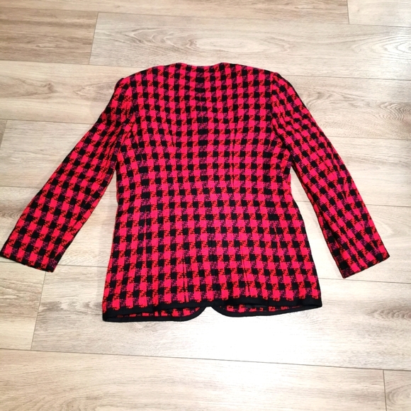 Votre Nom by Razz Blazer - Vintage Checkered Blazer - 1980's Gorgeous Blazer - Picture 7 of 7